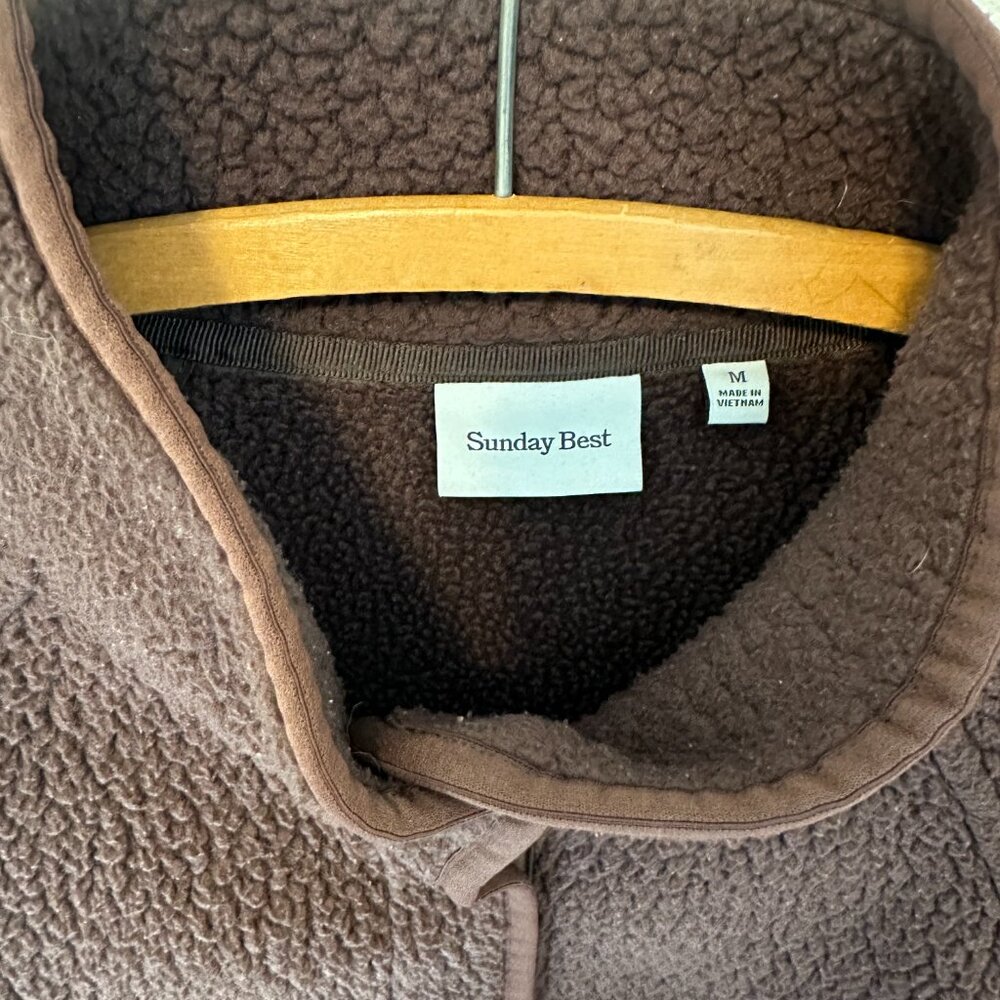 Sunday Best Brown Sherpa Button-Up Jacket - Picture 8 of 8